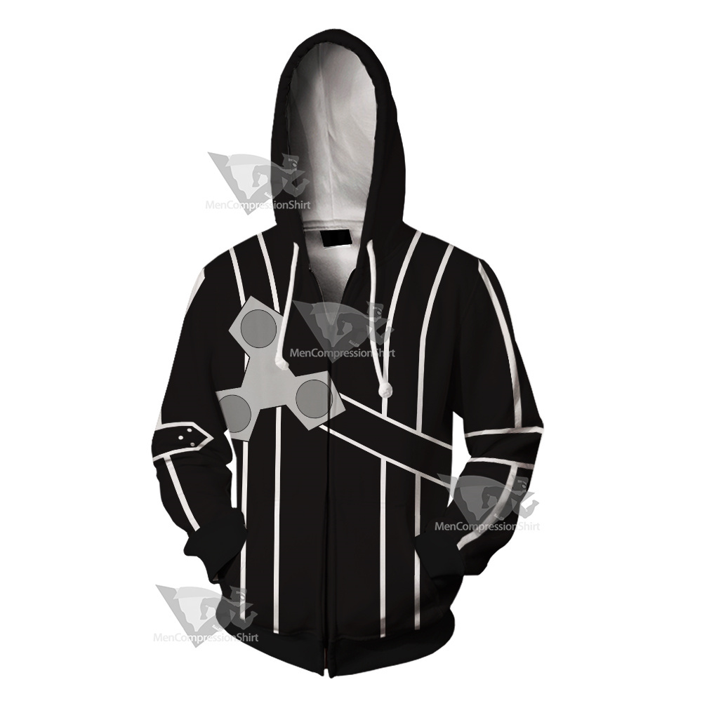 Sword Art Online Kirito Cosplay Zip Up Hoodie