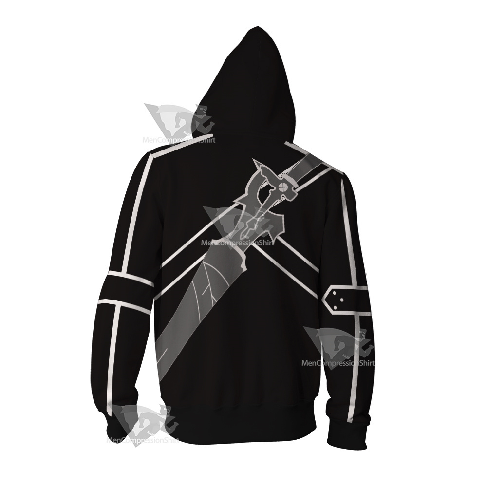 Sword Art Online Kirito Cosplay Zip Up Hoodie