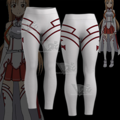 Sword Art Online Yuuki Asuna White Women Compression Legging