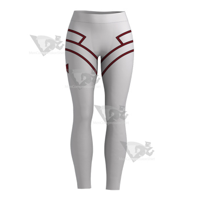 Sword Art Online Yuuki Asuna White Women Compression Legging