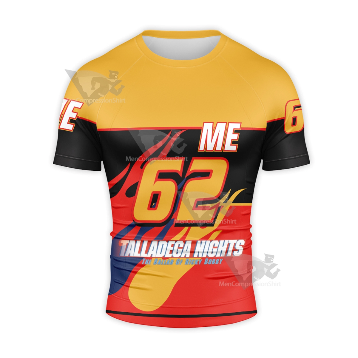 Talladega Nights I Wanna Go Fast Short Sleeve Compression Shirt