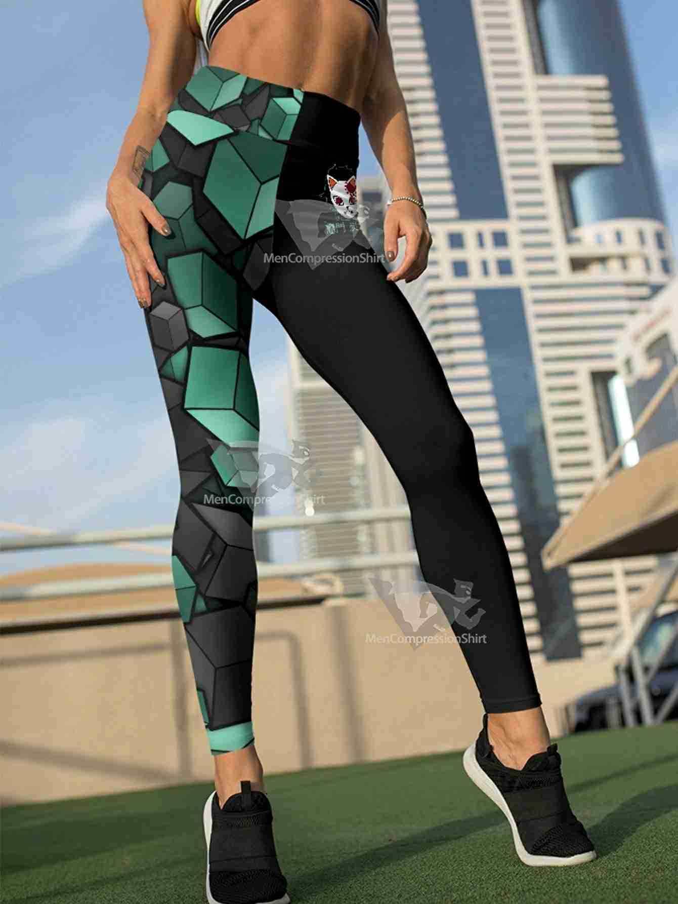 Tanjiro Cube Women Compression Leggings