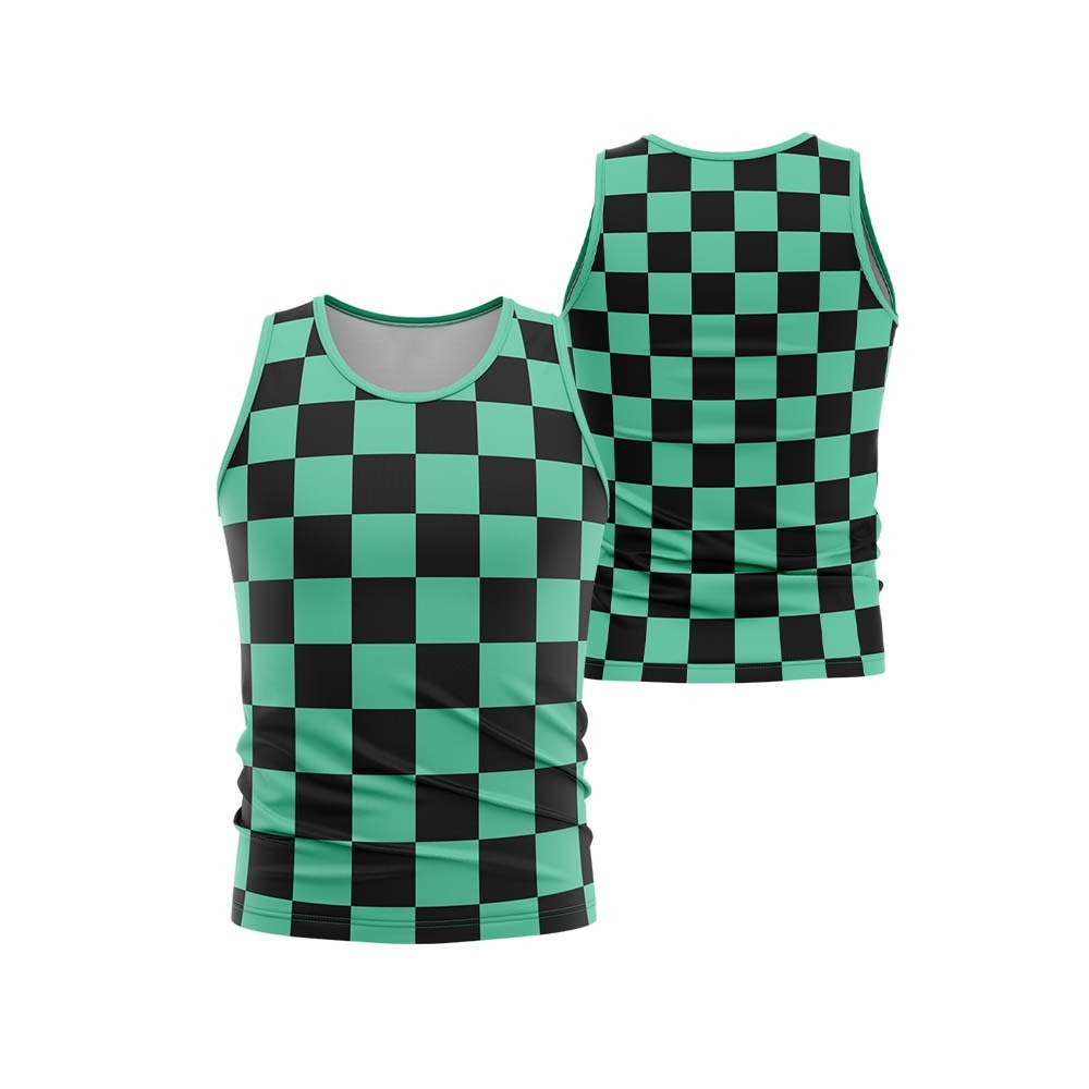 Tanjiro Kamado Demon Slayer Sleeveless Compression Shirt