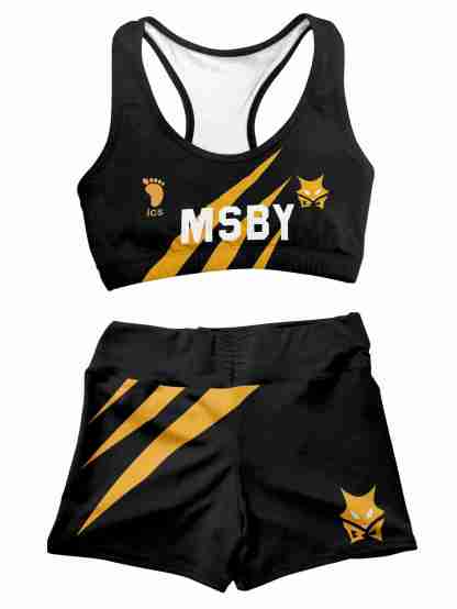 Team Msby Black Jackals Women Compression Active Wear Set