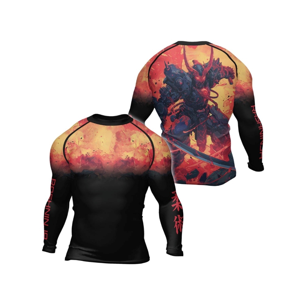 Techno Samurai Mens Long Sleeve Compression Shirt