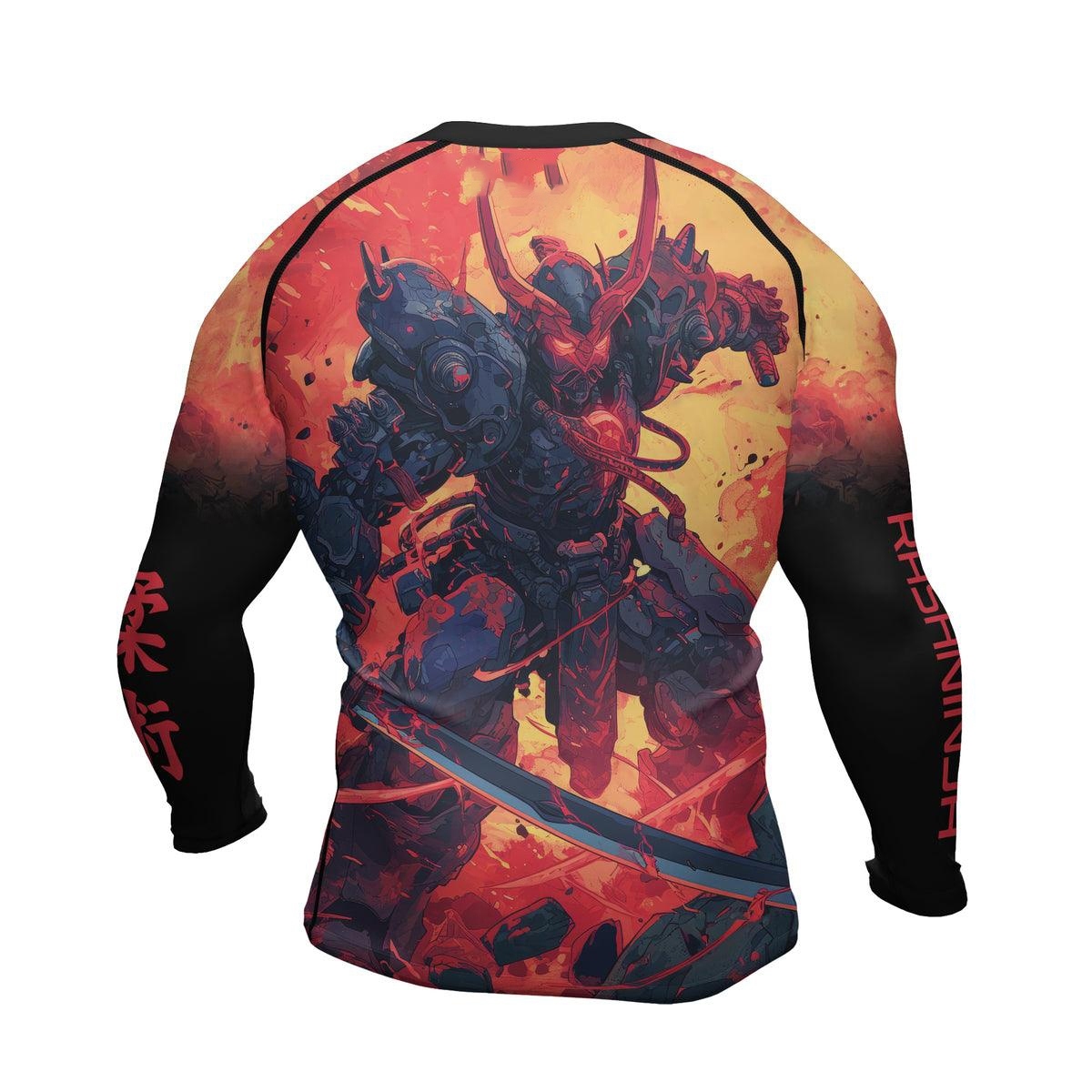 Techno Samurai Mens Long Sleeve Compression Shirt