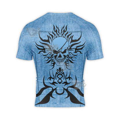 Tekken 7 Hwoarang Blue Coat Short Sleeve Compression Shirt