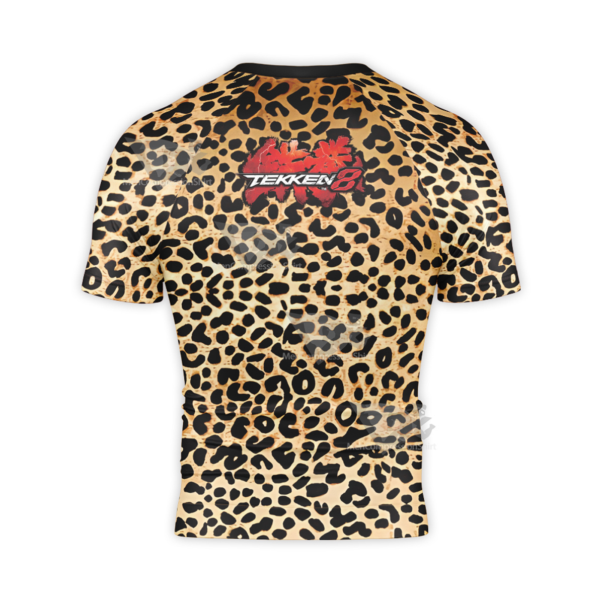 Tekken 8 King Leopard Print Short Sleeve Compression Shirt