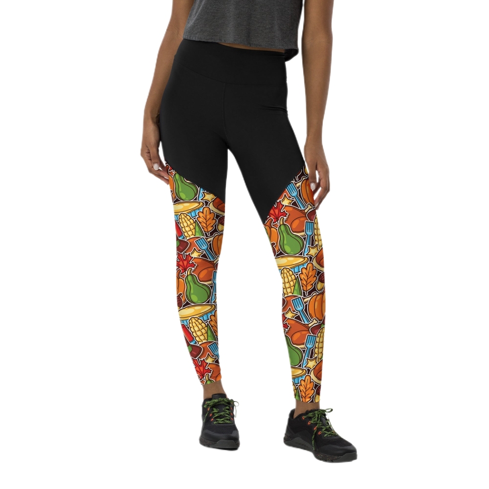 Thanksgiving Celebration Women Compression Legging