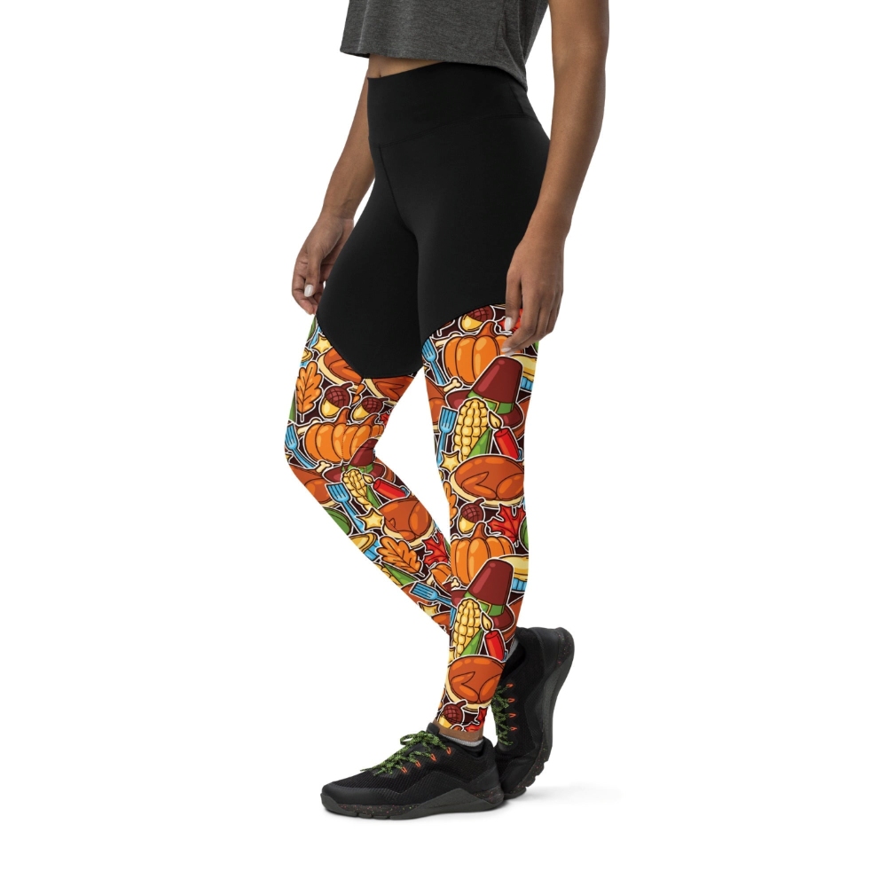 Thanksgiving Celebration Women Compression Legging