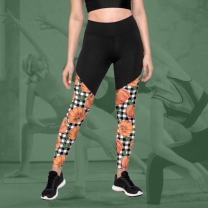 Thanksgiving Pumpkins Women Compression Legging
