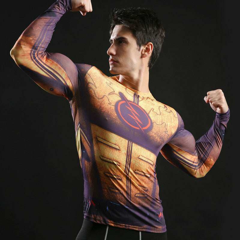 Thawne Man Long Sleeve Compression Shirts