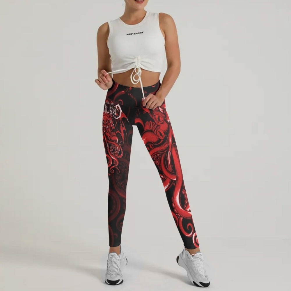 The Call Of Cthulhu Red Women Compression Legging