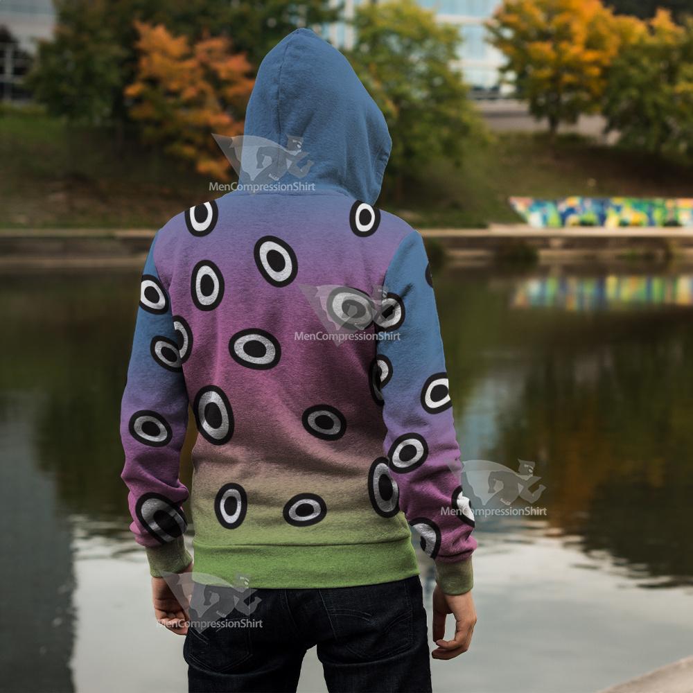 Dc The Changing Man Black Circle Cosplay Zip Up Hoodie