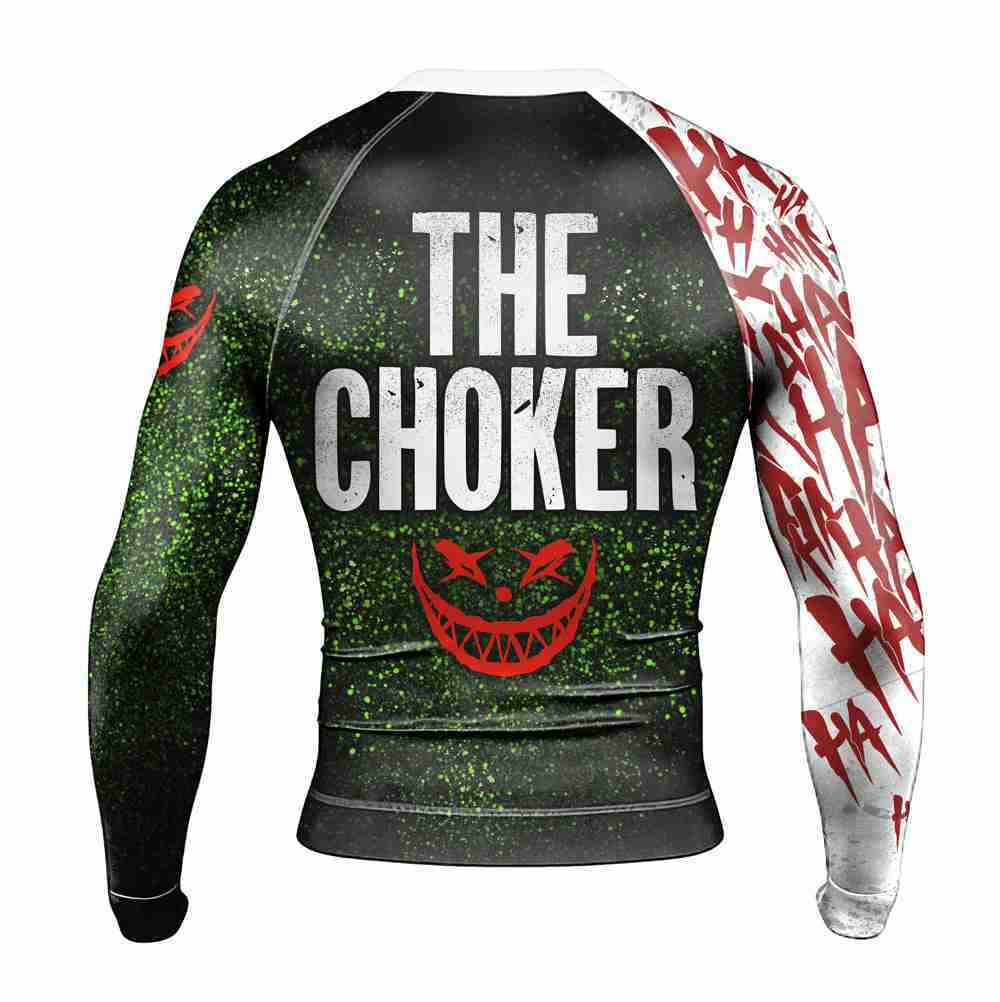 The Choker Horror Halloween Mens Long Sleeve Rash Guard