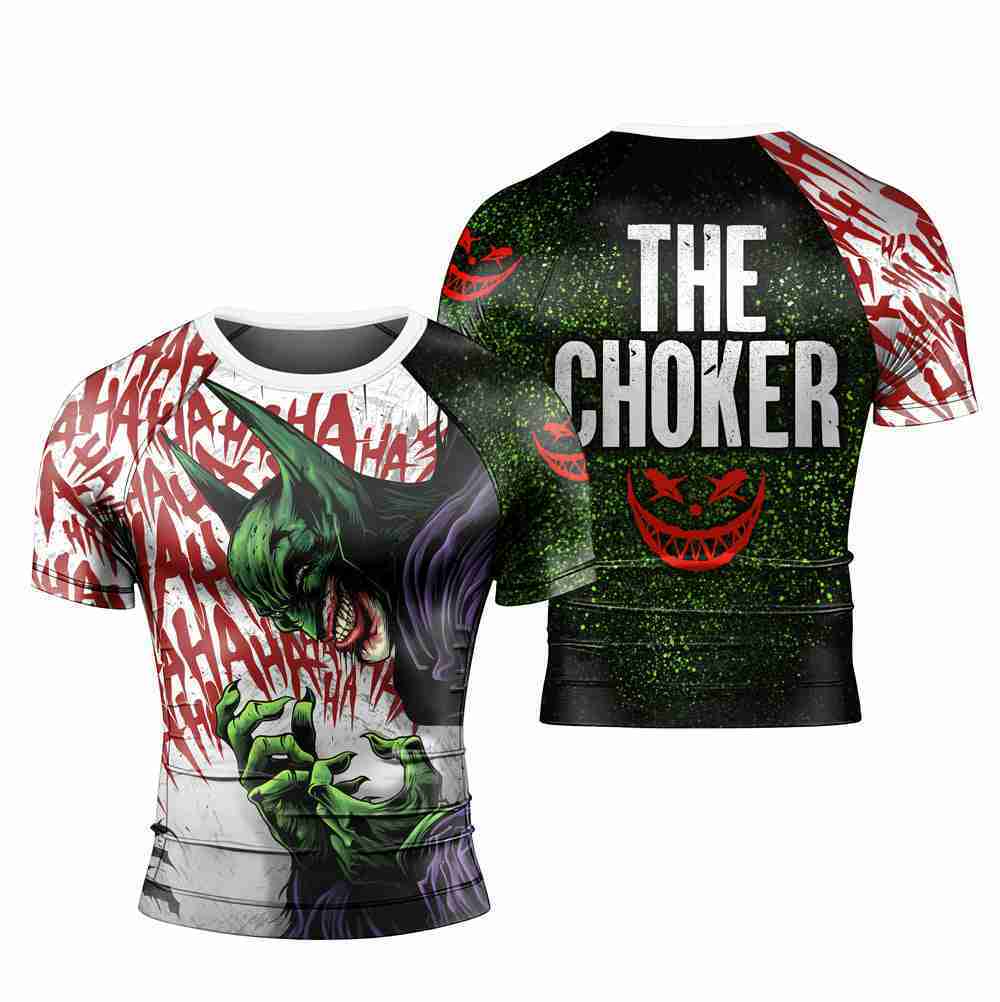 The Choker Horror Halloween Mens Short Sleeve Rash Guard