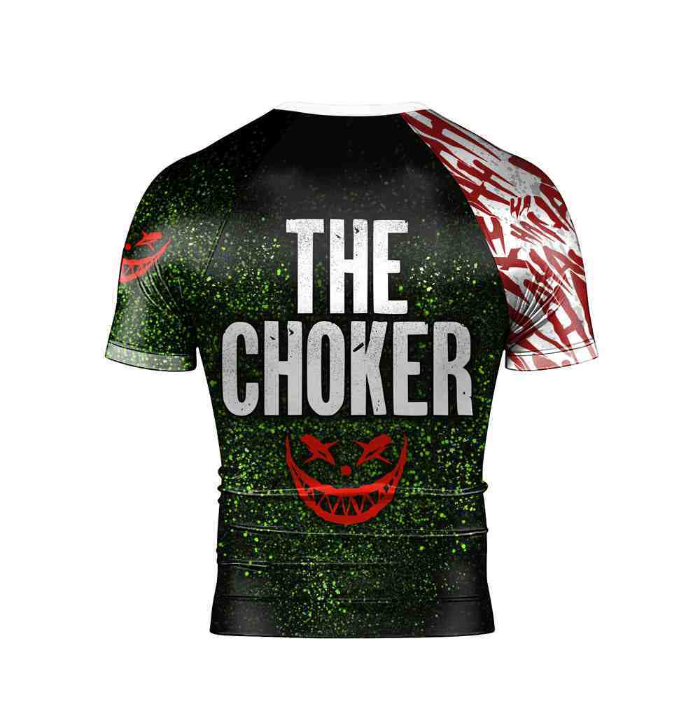 The Choker Horror Halloween Mens Short Sleeve Rash Guard