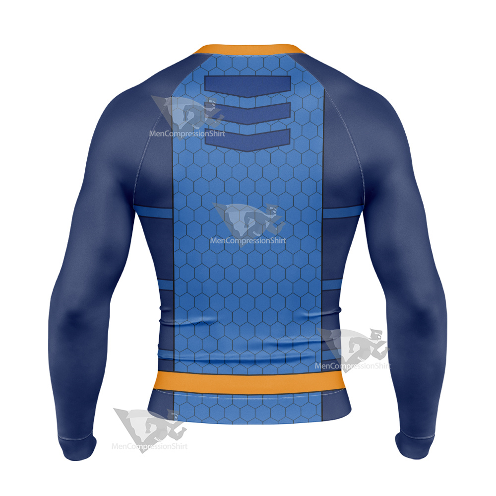 The Deep Antaeus Blue Cosplay Long Sleeve Compression Shirt