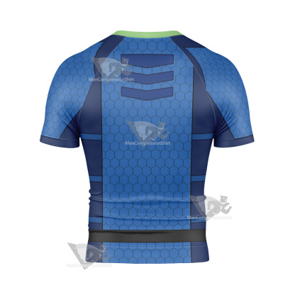 The Deep Fontaine Nekton Green Cosplay Short Sleeve Compression Shirt