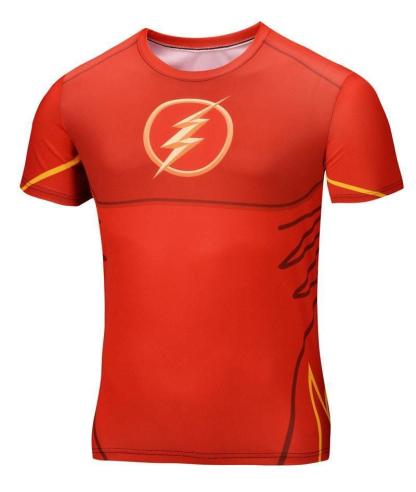 The Flash Animated Short Sleeve Compression Rash Guard