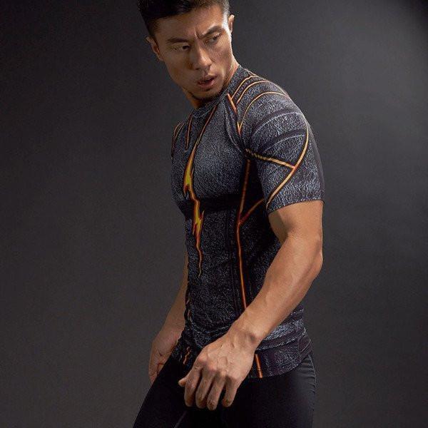 The Flash Dark Compression Short Sleeve Rashguard