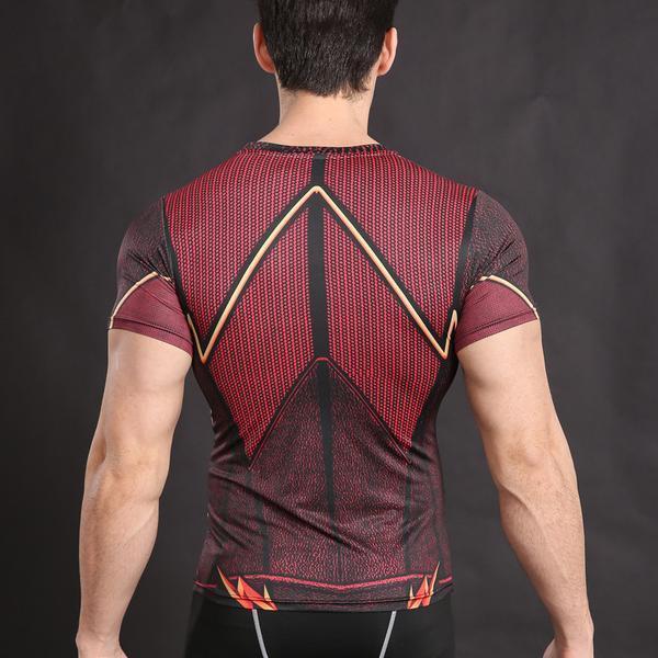 The Flash Golden Compression Short Sleeve Rashguard