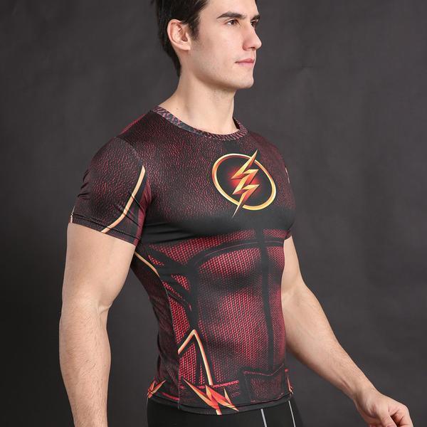 The Flash Golden Compression Short Sleeve Rashguard