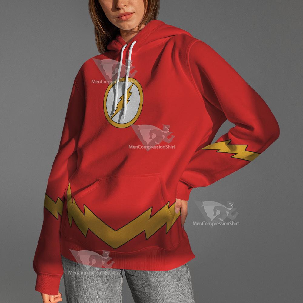 Dc The Flash Lightning Belt Cosplay Hoodie