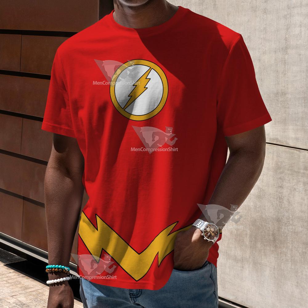 Dc The Flash Lightning Belt Cosplay T-Shirt