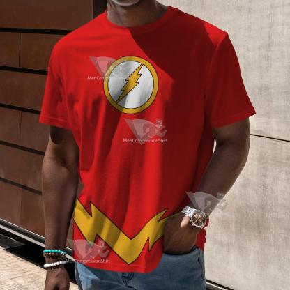 Dc The Flash Lightning Belt Cosplay T-Shirt