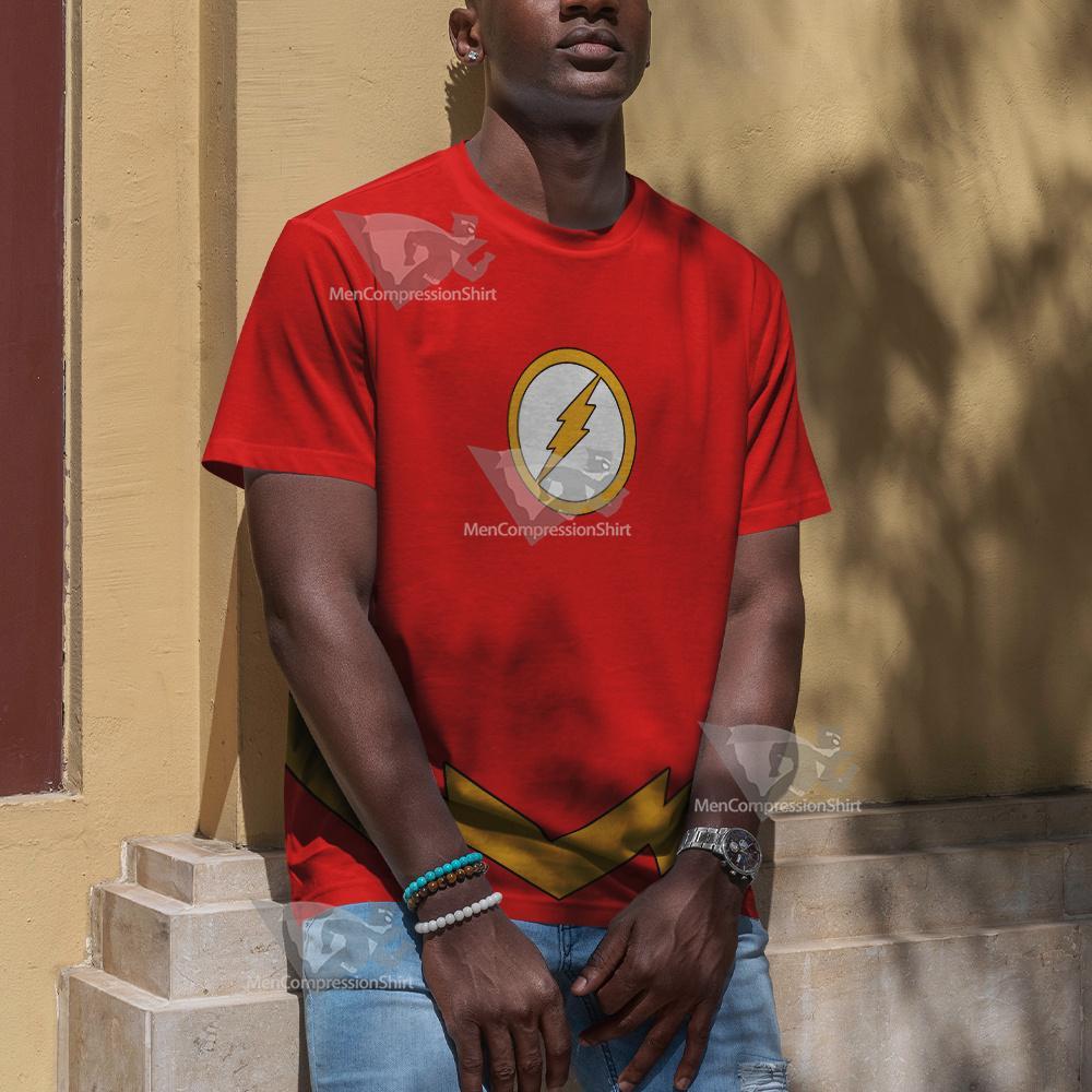 Dc The Flash Lightning Belt Cosplay T-Shirt