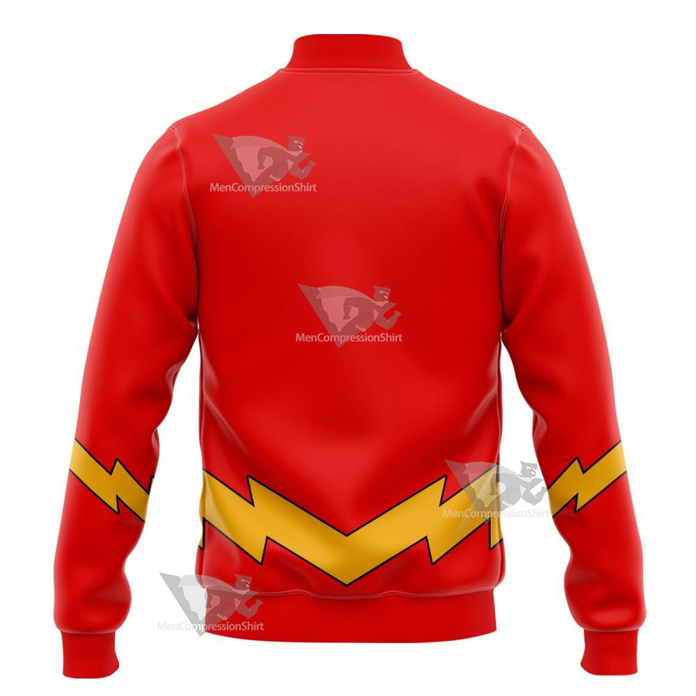 Dc The Flash Lightning Belt Cosplay Varsity Jacket