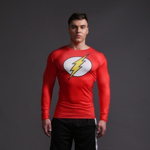The Flash Old School Long Sleeve Compression Rashguard