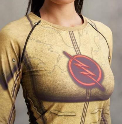 The Flash Reverse Women Long Sleeve Compression Rashguard