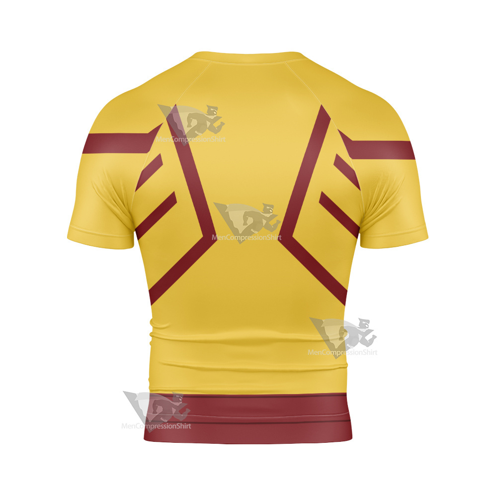 The Flash Season 3 Wallace Rudolph Wally West Short Sleeve Compression Shirt
