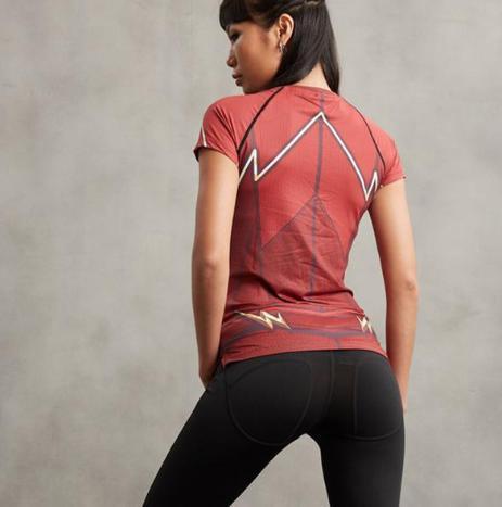 The Flash Womens Short Sleeve Compression Rashguard