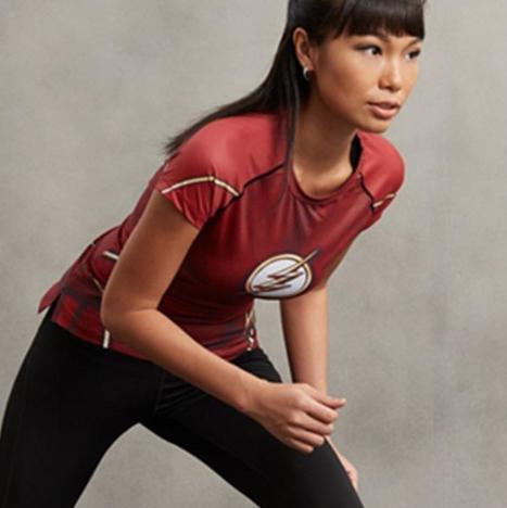 The Flash Womens Short Sleeve Compression Rashguard