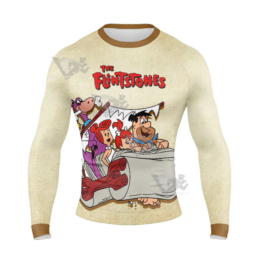 The Flintstones Character Long Sleeve Compression Shirt