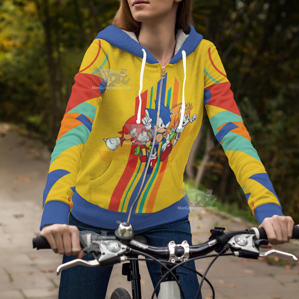 The Hedgehog Yellow Zip Up Hoodie