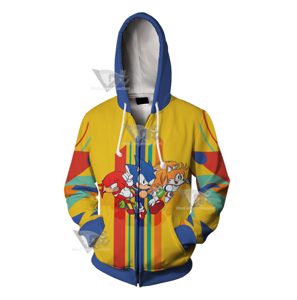 The Hedgehog Yellow Zip Up Hoodie