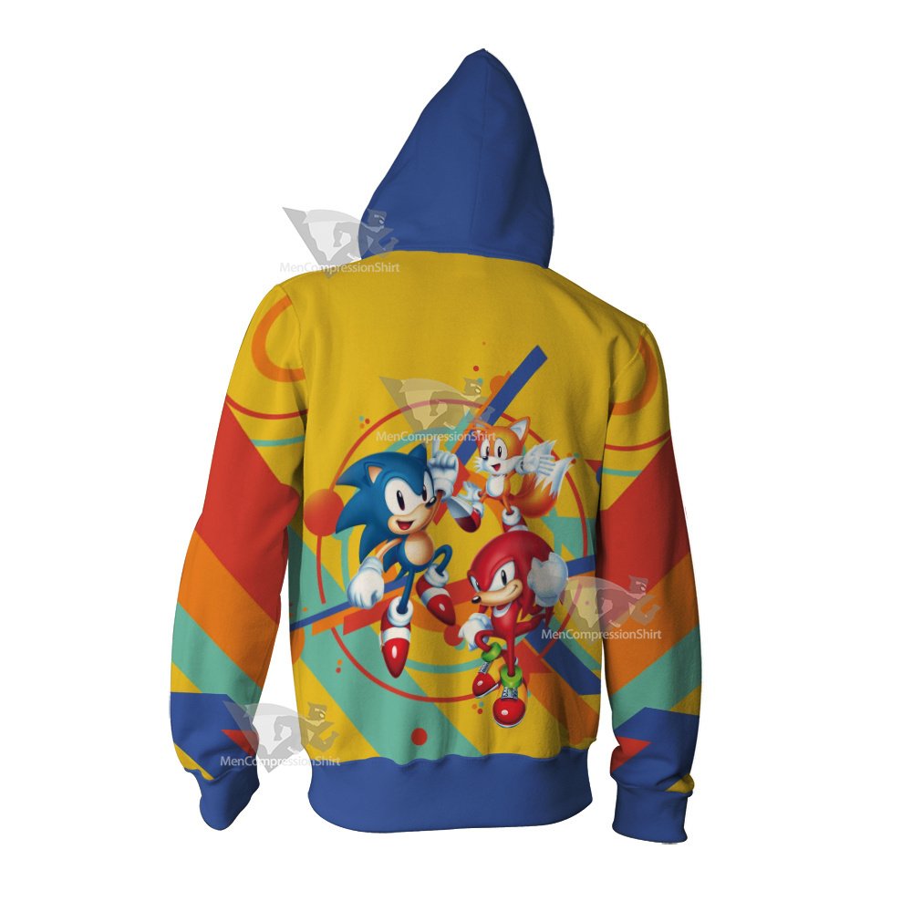 The Hedgehog Yellow Zip Up Hoodie