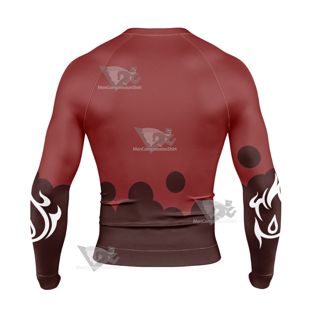 The King Of Fighters Kof Ash Crimson Long Sleeve Compression Shirt