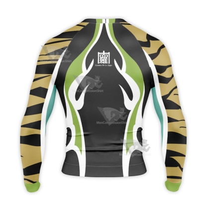 The King Of Fighters Ramon Leopard Print Long Sleeve Compression Shirt