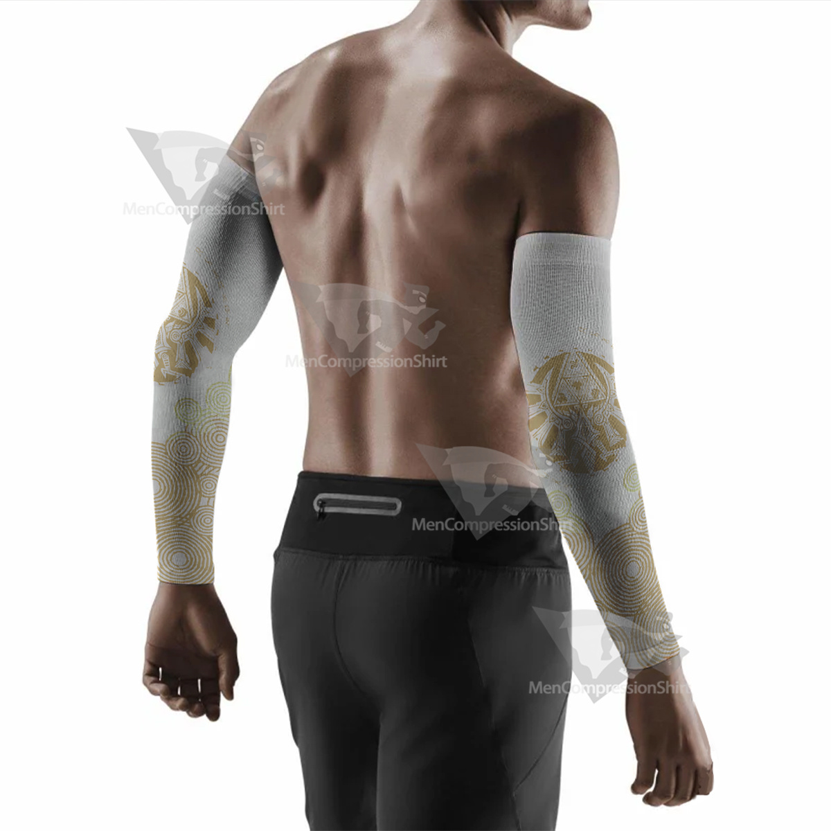 The Legend Of Zelda Ancient Ruins Pattern Compression Arm Sleeve