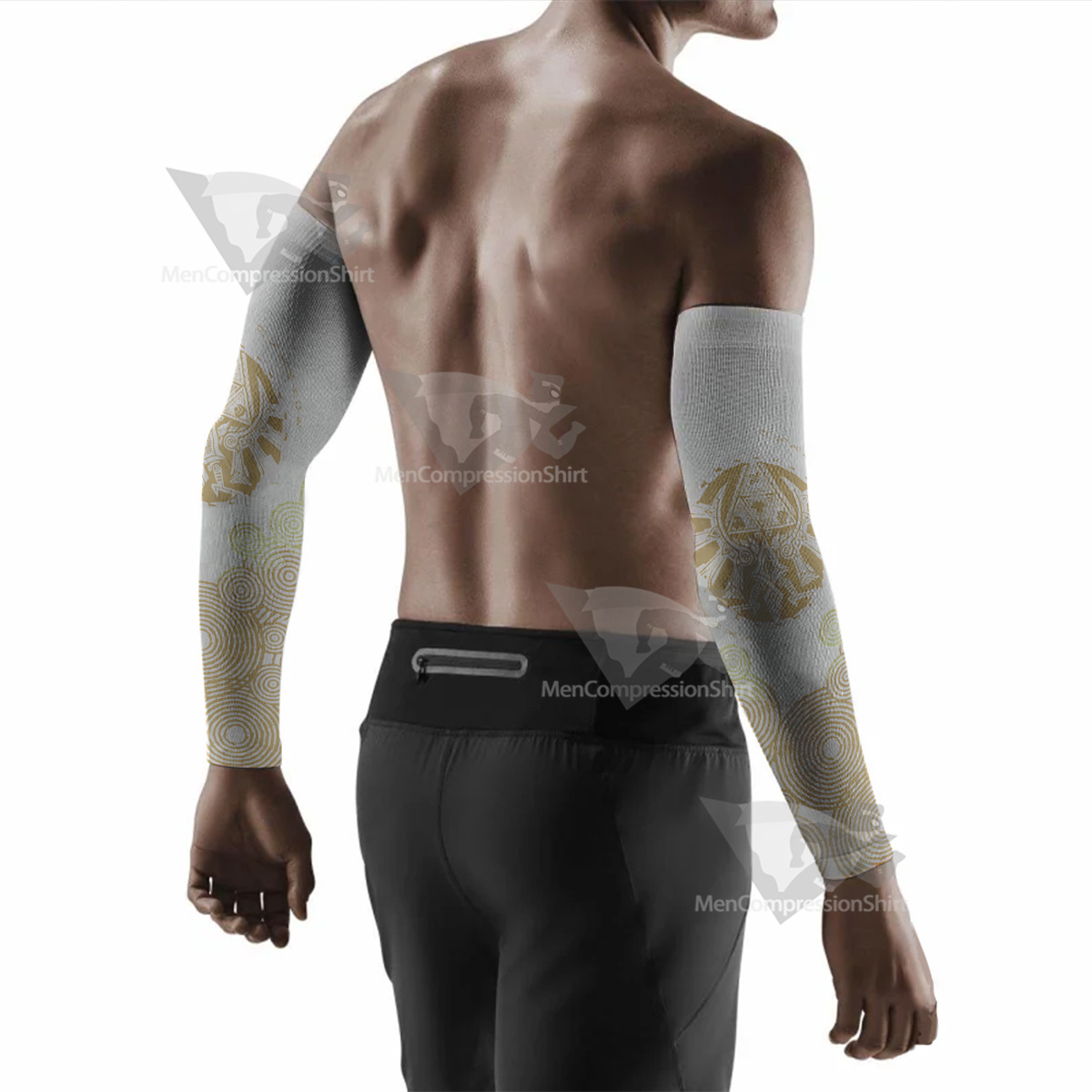 The Legend Of Zelda Ancient Ruins Pattern Compression Arm Sleeve