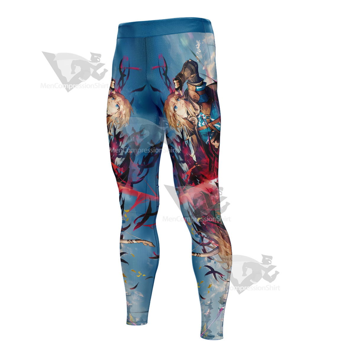 The Legend Of Zelda Link Illustration Men Compression Legging-MensCompressionShirt