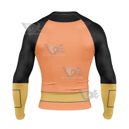 The Secret Saturdays Doc Saturday Orange Cosplay Long Sleeve Compression Shirt