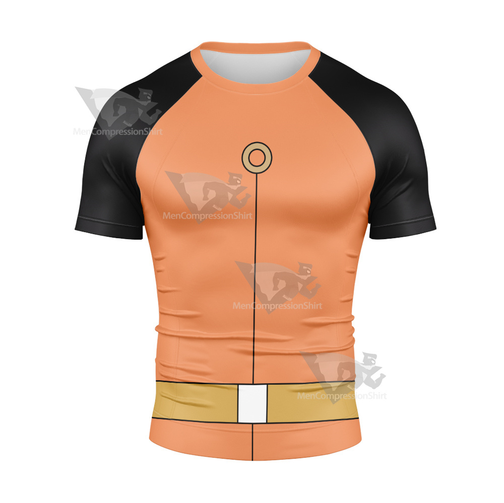 The Secret Saturdays Drew Orange Cosplay Short Sleeve Compression Shirt