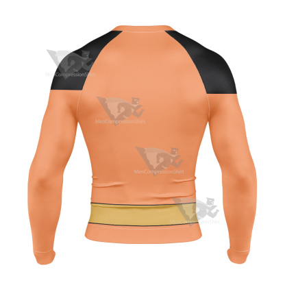 The Secret Saturdays Drew Saturday Orange Cosplay Long Sleeve Compression Shirt