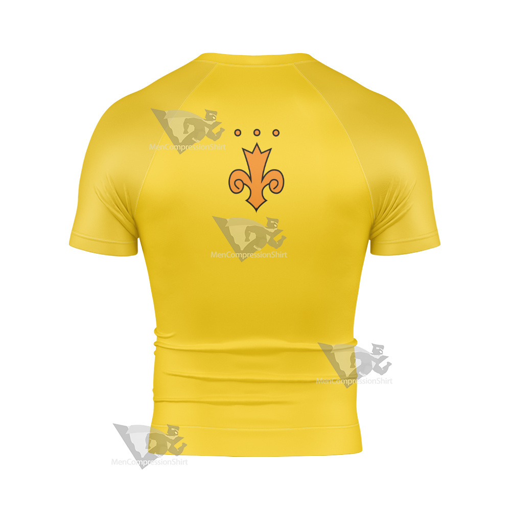 The Seven Deadly Sins Tristan Liones Yellow Short Sleeve Compression Shirt